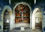 Codrongianos (Sassari), Église de Santissima Trinità di Saccargia, intérieur: détail de l'abside